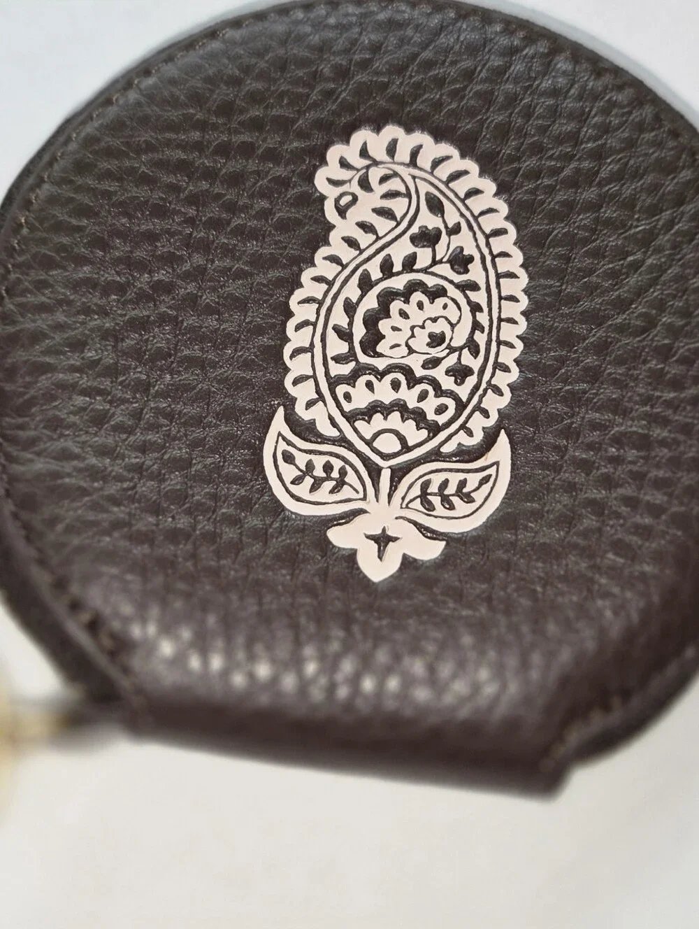 Vera Bradley Brown Round Coin Purse Bag Charm